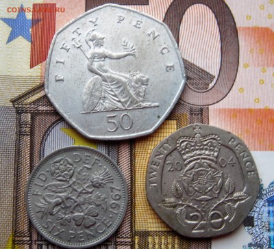 БРИТАНИЯ 7 монет от 1 пенни до 2 шиллингов 1917-2005. 03.10. - 025.JPG