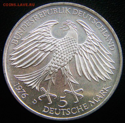 ФРГ_5 марок 1976 "Гриммельсгаузен". Серебро; 29.09_22.13мск - 12547