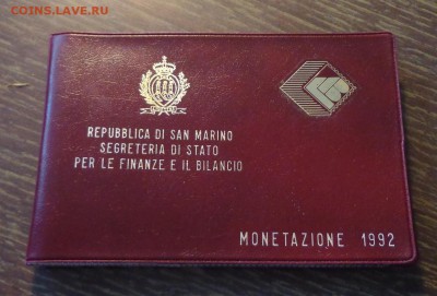 САН-МАРИНО - годовой набор 1992 г. книжечка 16.10, 22.00 - Сан-Марино набор 1992 книжечка