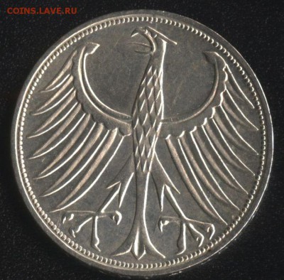 ФРГ 5 марок 1968G Ag! до 22:00мск 16.10.16 - ФРГ 5 марок 1969 -2