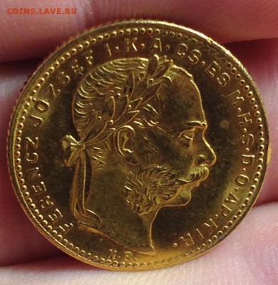 австрия 1881 золото 20 франков 8 флоринов Gold - image