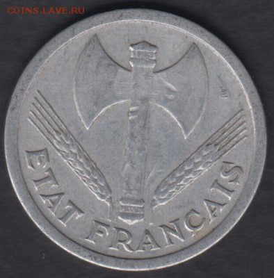 Франция 2 франка 1943 до 18.10.2016 21-00 - 2 1943 р