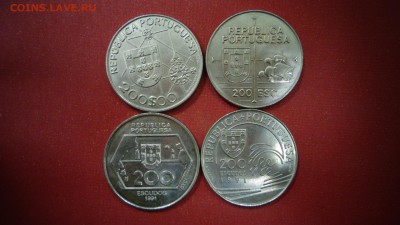 200 эскудо 1991 год, набор монет (4 шт),  Португалия - DSC04358.JPG