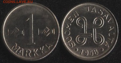 Финляндия 1 марка 1958 до 22:00мск 02.11.16 - Финляндия 1 марка 1958
