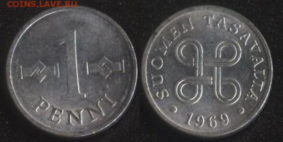 Финляндия 1 пенни 1969 до 22:00мск 02.11.16 - Финляндия 1 пенни 1969