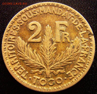 Французский Того_2 франка 1925; до 28.10_22.02мск - 12721