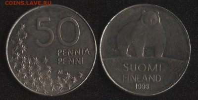 Финляндия 50 пенни 1993 МИШКА до 22:00мск 02.11.16 - Финляндия 50 пенни 1993 МИШКА