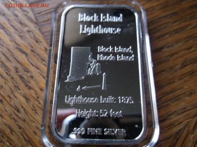 Острова: монеты, токены, жетоны, медали.. Названия и фото. - Block Island Lighthouse Rhode Island 1 oz .999