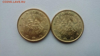 Сан-Марино 2 монеты 50ц 2014 до 30.10.16 22.00 - san marino