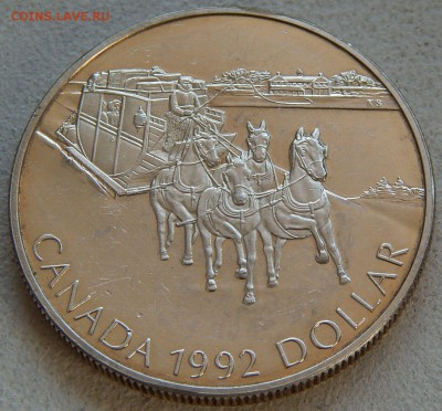 Канада 1 доллар 1992 Дилижанс, до 06.11.16 в 22:00 МСК - 4071.JPG