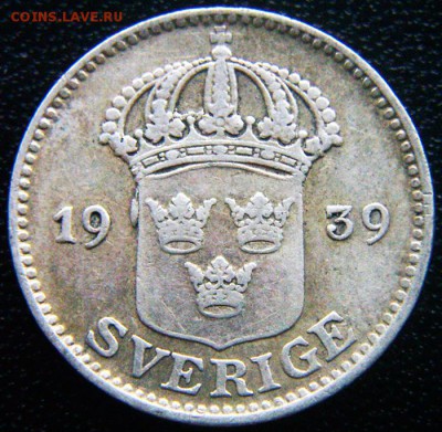 Швеция_25 эре 1939. Серебро; до 31.10_22.09мск - 12645