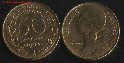 Франция 50 сантим 1963 до 22:00мск 9.11.16 - Франция 50 сантим 1963