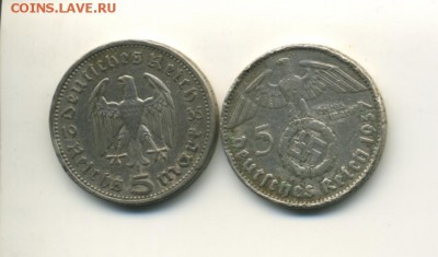 Германия 5 марок 2 шт 1935,37 до 7.11.2016 22 00 МСК - Фото970