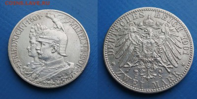 Пруссия 2 марки 1901г Династия до 9.11. 22-00 мск - O2pD8V6l4rc
