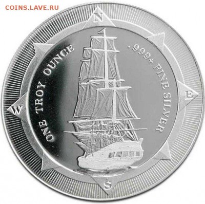Монеты с Корабликами - НИУЭ 2 доллара 2017 Баунти