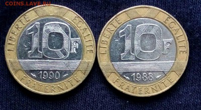 10 франков 1988,1990 Франция,до 14.11. - h1bMWS_4qNE