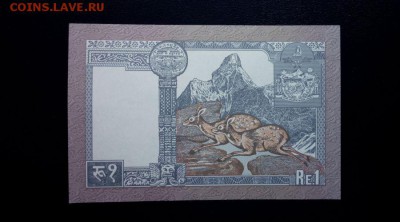 Непал 1 рупия 1991 unc до 25.11.16. 22:00 мск - Непал 1-91 - 1