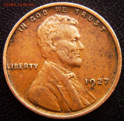 США_"пшеничный" цент 1927; до 19.11_22.06мск - 12744