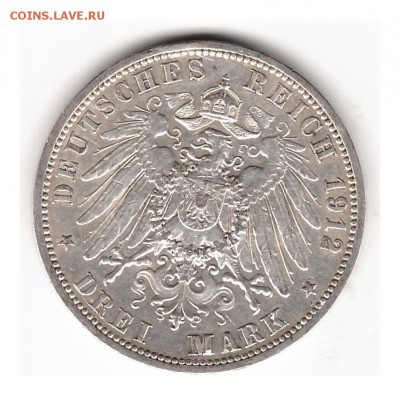 Пруссия 3 марки 1912 А до 23.11.2016   22-00 - 1 1