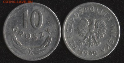 Польша 10 грошей 1949 до 22:00мск 14.12.16 - Польша 10 грошей 1949