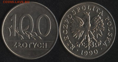 Польша 100 злотых 1990 до 22:00мск 14.12.16 - Польша 100 злотых 1990