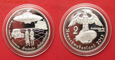 Острова: монеты, токены, жетоны, медали.. Названия и фото. - Neuschwabenland coin