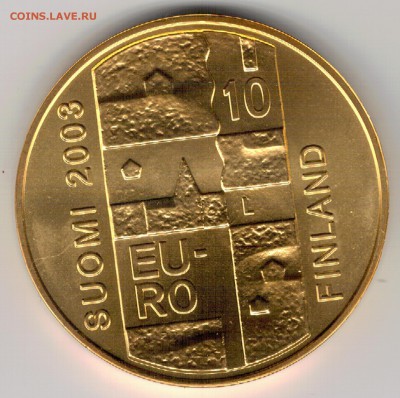 Ag Финляндия 10 евро 2003 Чудениус до 19.12 в 22ч (Г964) - 5-ф2003а