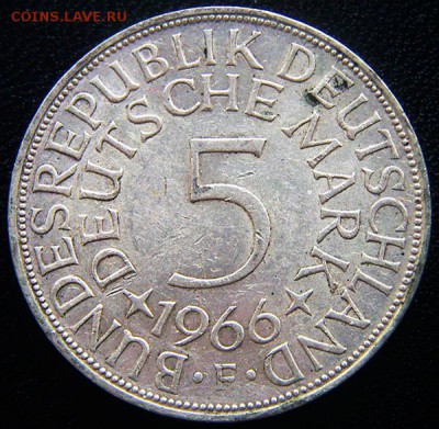 ФРГ_5 марок 1966(F). Серебро; до 16.12_22.47мск - 12474