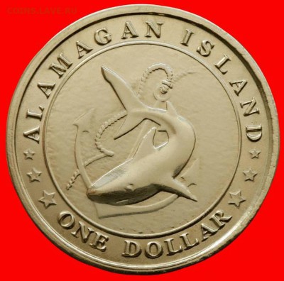 Острова: монеты, токены, жетоны, медали.. Названия и фото. - Alamagan island 1
