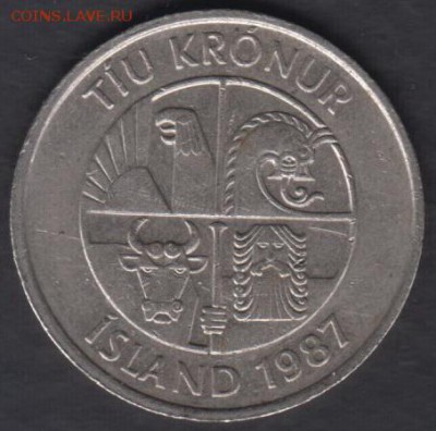 Исландия 10 крон 1987 до 21.12.2016 21-00 - Исландия р