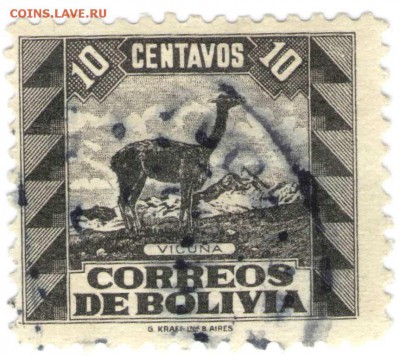 Боливия. Старая марка с ламой до 27.12.16 г. в 23.00 - марки13