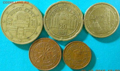 Лот монет евро Австрия 2002 г. - DSCN8342.JPG