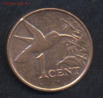 Тринидад и Тобаго 1 цент 2001 г.  5.01.17 г. 22 -00 МСК. - Тринидад