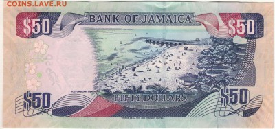 Ямайка 50 долларов 2008 до 09.01.2017 в 22.00мск (Г935) - 1-1ям50