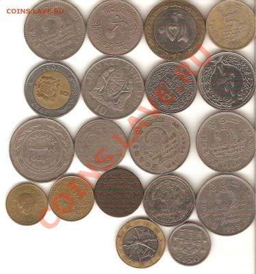 Продам иностранные монеты 376 штук от 2 рублей за штуку. - Изображение 002