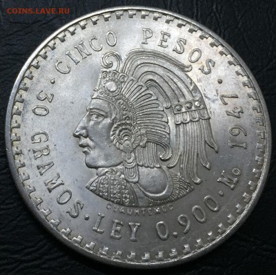 5 песо 1947 Мексика Ag до 10.01.17 22:0 - image-30-12-17-10-29-1