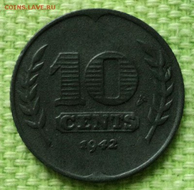 Нидерланды 10 центов 1942 - реверс. - Нидерланды_1942-10центов-Zn_Р.JPG