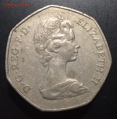 Великобритания 50 пенсов 1973 г - image