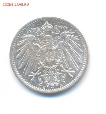 ФИКС. Ag. Германия 1 марка 1915 А. до 24.01 22:00 - 6