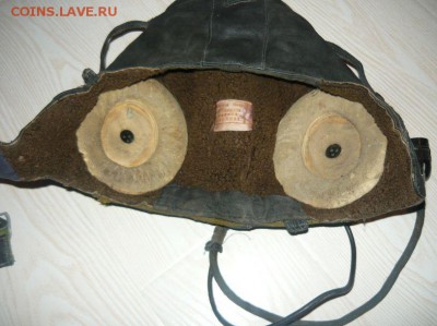 Шлем лётный Шлемофон СССР меховой кожаный 1964 год - 636.JPG