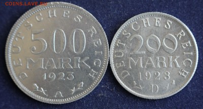 С 1 руб. ГЕРМАНИЯ 200 и 500 марк 1923г."А" и "D" UNC до 6.2 - IMG_4449.JPG