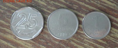 БРАЗИЛИЯ - три монеты ФАО до 7.02, 22.00 - Бразилия набор 25 с, 5 к, 1 к