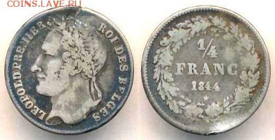 Старая Бельгия. - Бельгия 1.4 франка 1844 KM-8
