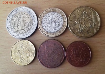 Франция евро 6 монет, ходячки разные - 20170205_1644341