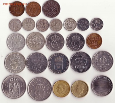 Подборка монет Швеции, 25 шт до 15.02. - Рисунок (527)