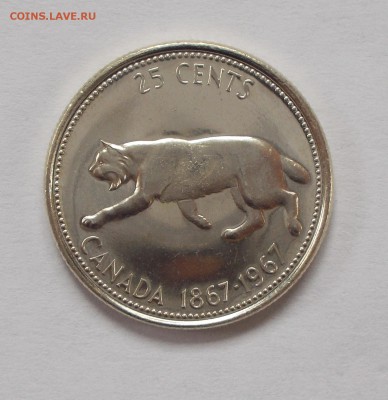 25 центов 1967 100 лет конфедерации Канада Рысь до 26.02.17 - DSCN0281.JPG