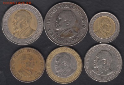Кения 6 монет до 28.02.2017 21-00 - Кения 1р