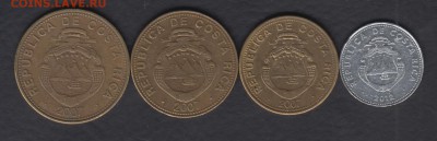 Коста-Рика 4 монеты до 28.02.2017 21-00 - Коста-Рика 1р
