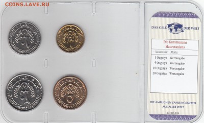 Набор Мавритания. 4 монеты UNC. Блистер до 6.03 22-30 - МАВРИТАНИЯ - Б