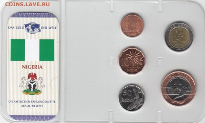 Набор Нигерия. 5 монет UNC. Блистер до 6.03 22-30 - НИГЕРИЯ - А (470)